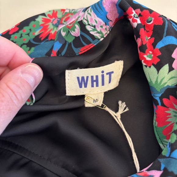 WHIT Alice Floral Multicolor Long Sleeve Dress Medium NEW - Picture 8 of 15